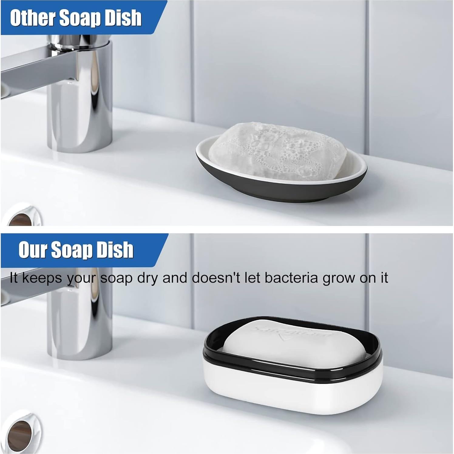 Caja de Jabón de Viaje QIUYMEI con Banda de Silicona - Blanco