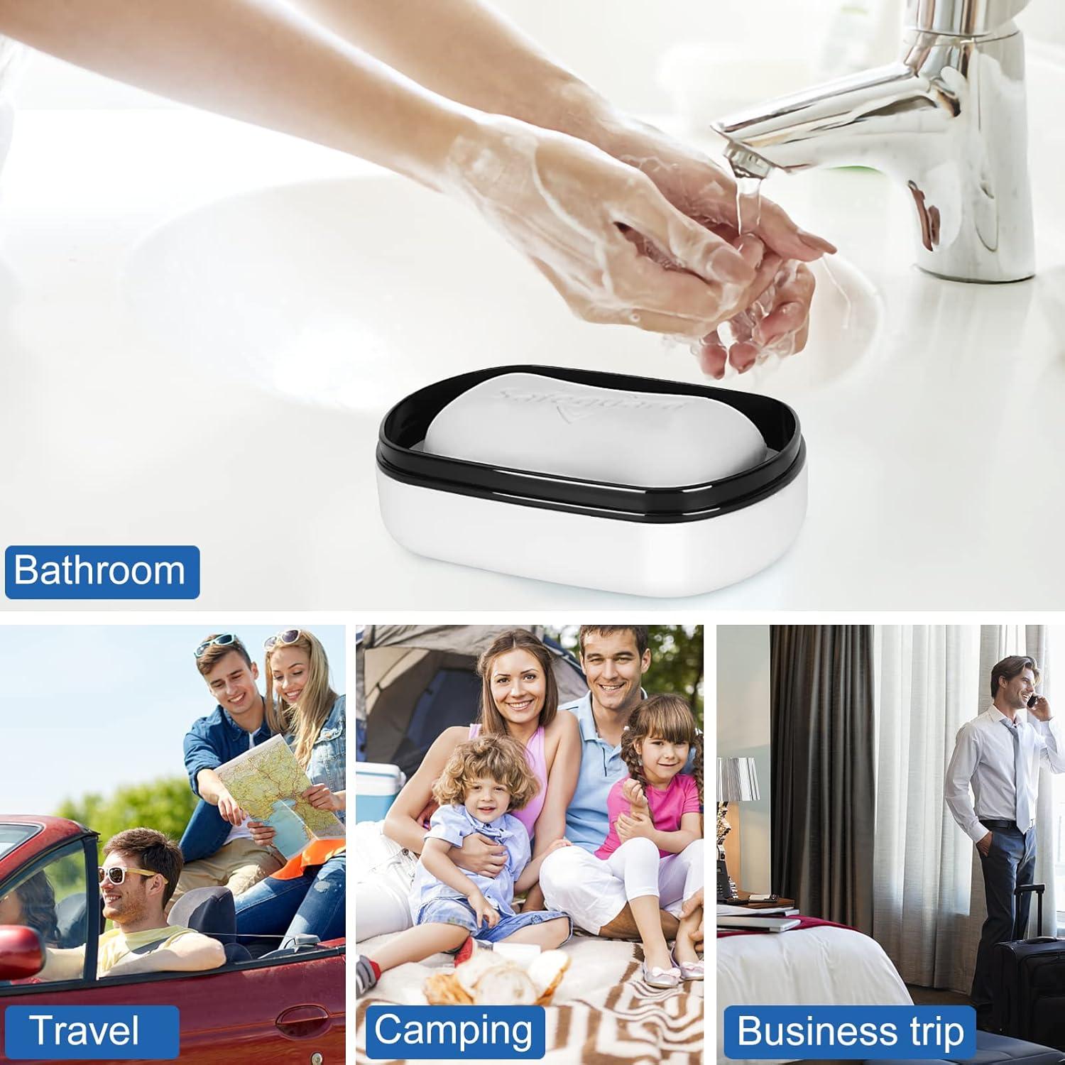 Caja de Jabón de Viaje QIUYMEI con Banda de Silicona - Blanco