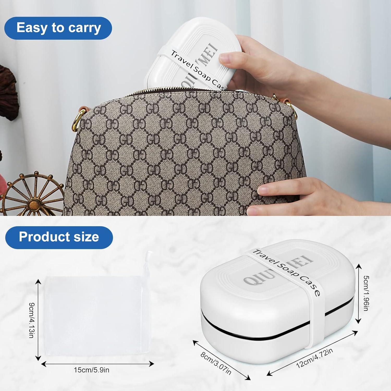 Caja de Jabón de Viaje QIUYMEI con Banda de Silicona - Blanco