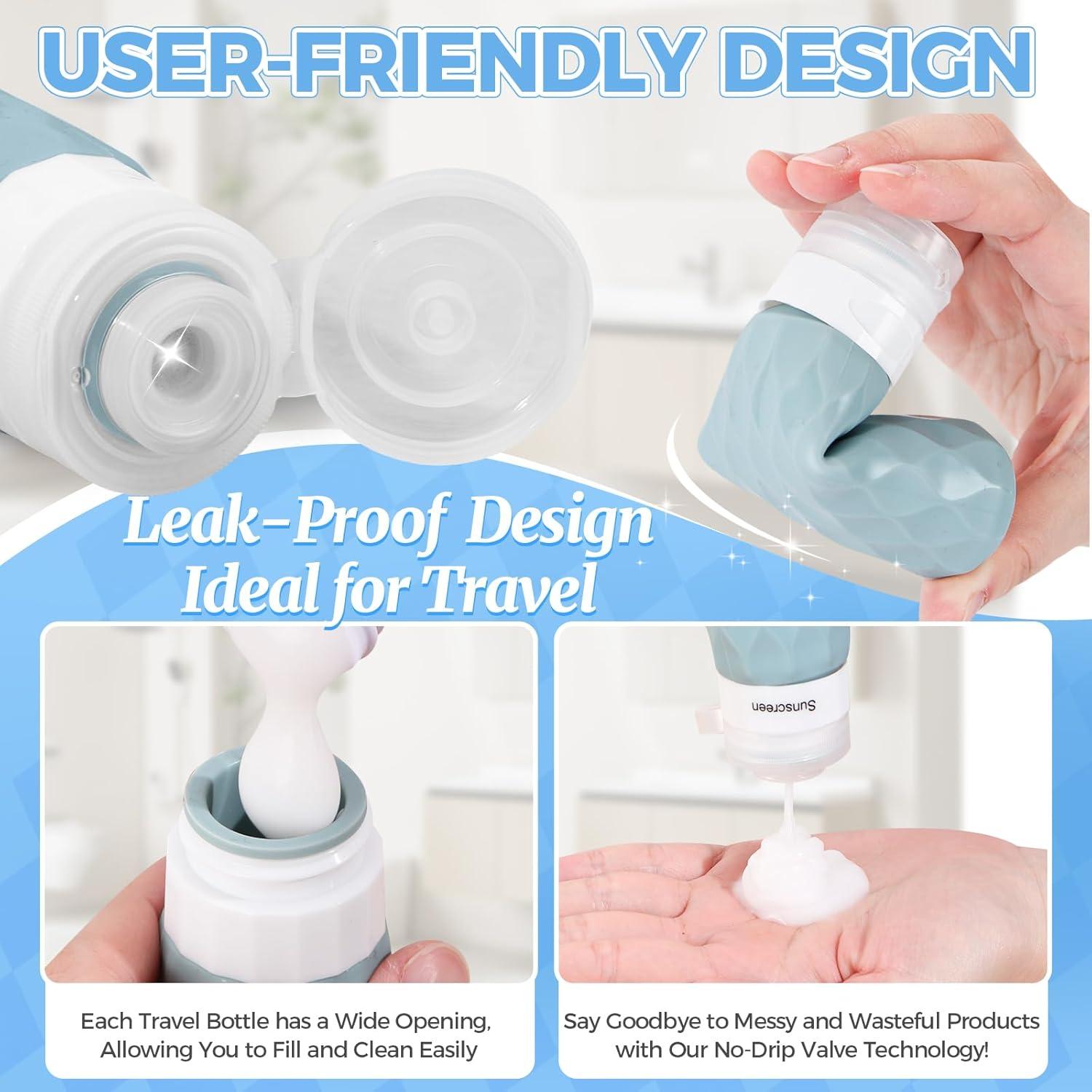 Set de 16 Botellas de Viaje Silevoler Aprobadas por TSA