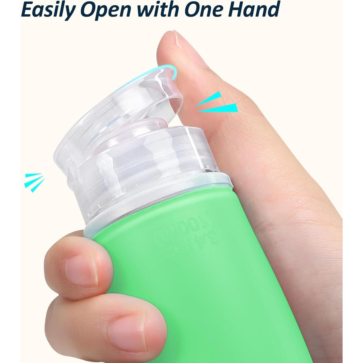 Bolsa de Aseo TSA PACKISM con 8 Botellas Silicona 100ml