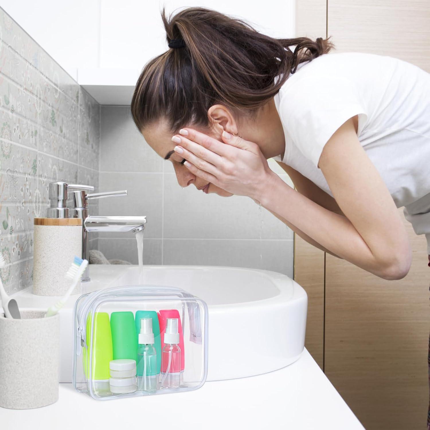 Bolsa de Aseo TSA PACKISM con 8 Botellas Silicona 100ml