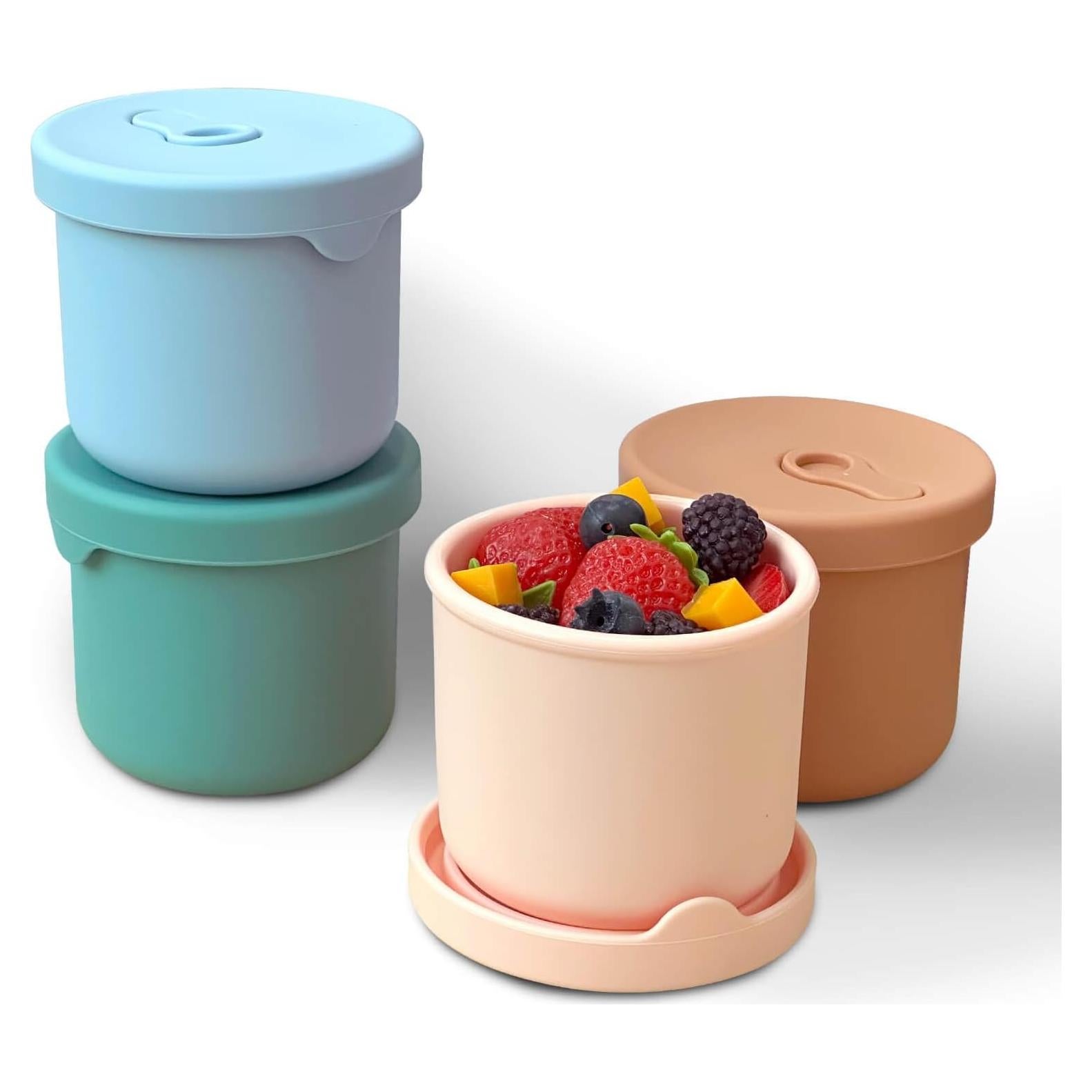 Paquete de 4 Contenedores de Silicona 1 Taza VPASION