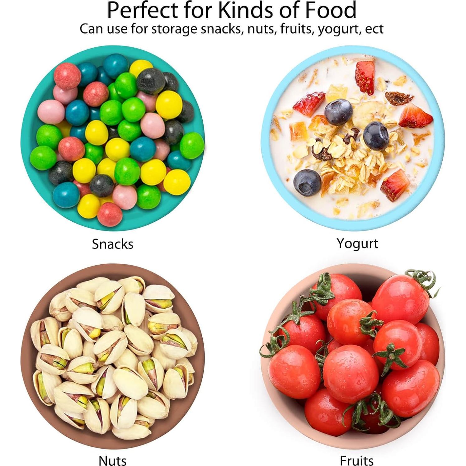 Paquete de 4 Contenedores de Silicona 1 Taza VPASION