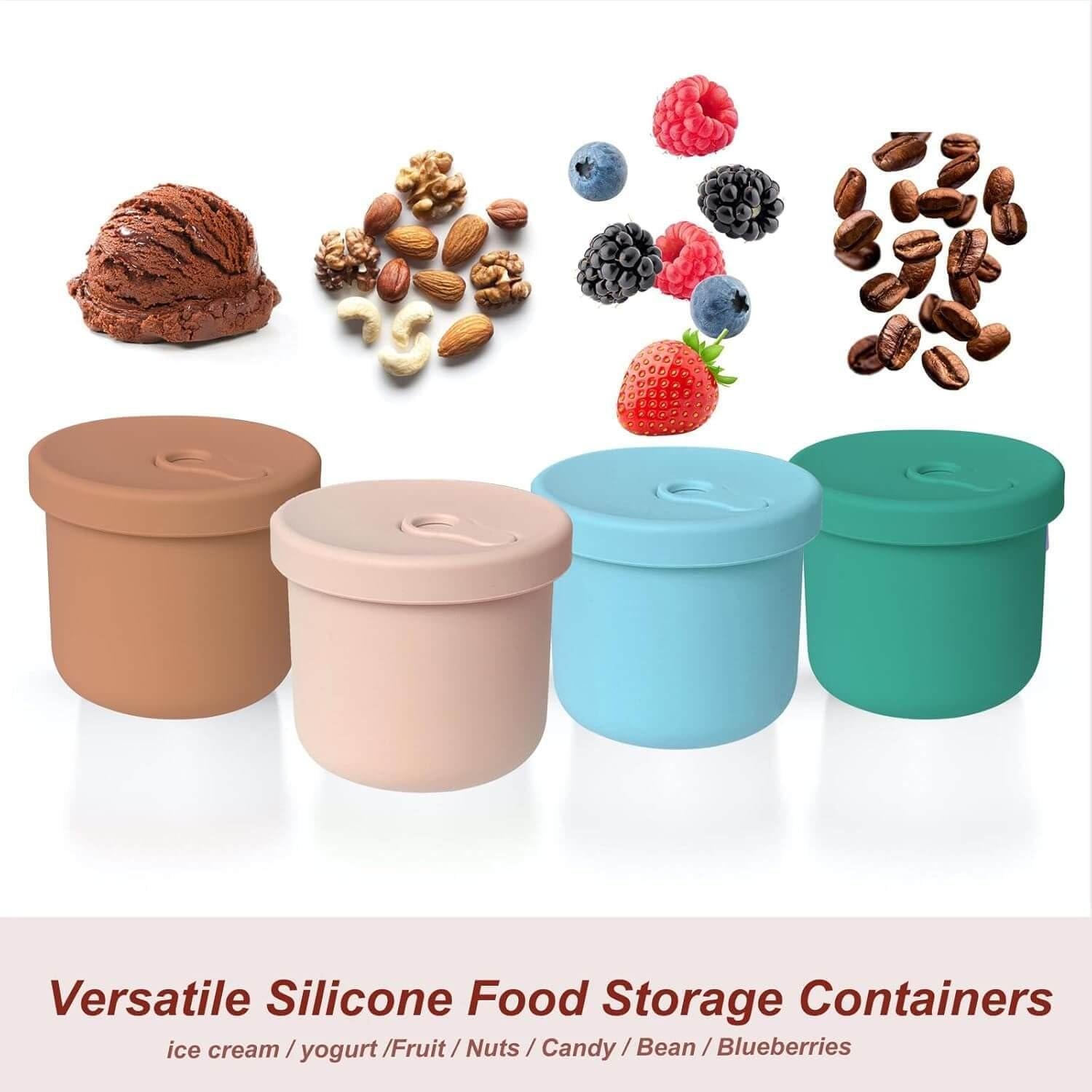 Paquete de 4 Contenedores de Silicona 1 Taza VPASION