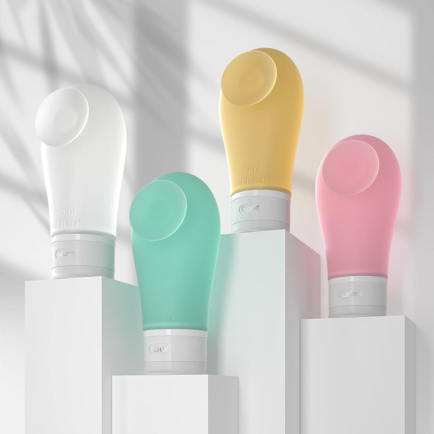 Pack 14 Botellas de Viaje Silicona A Prueba de Fugas 59ml