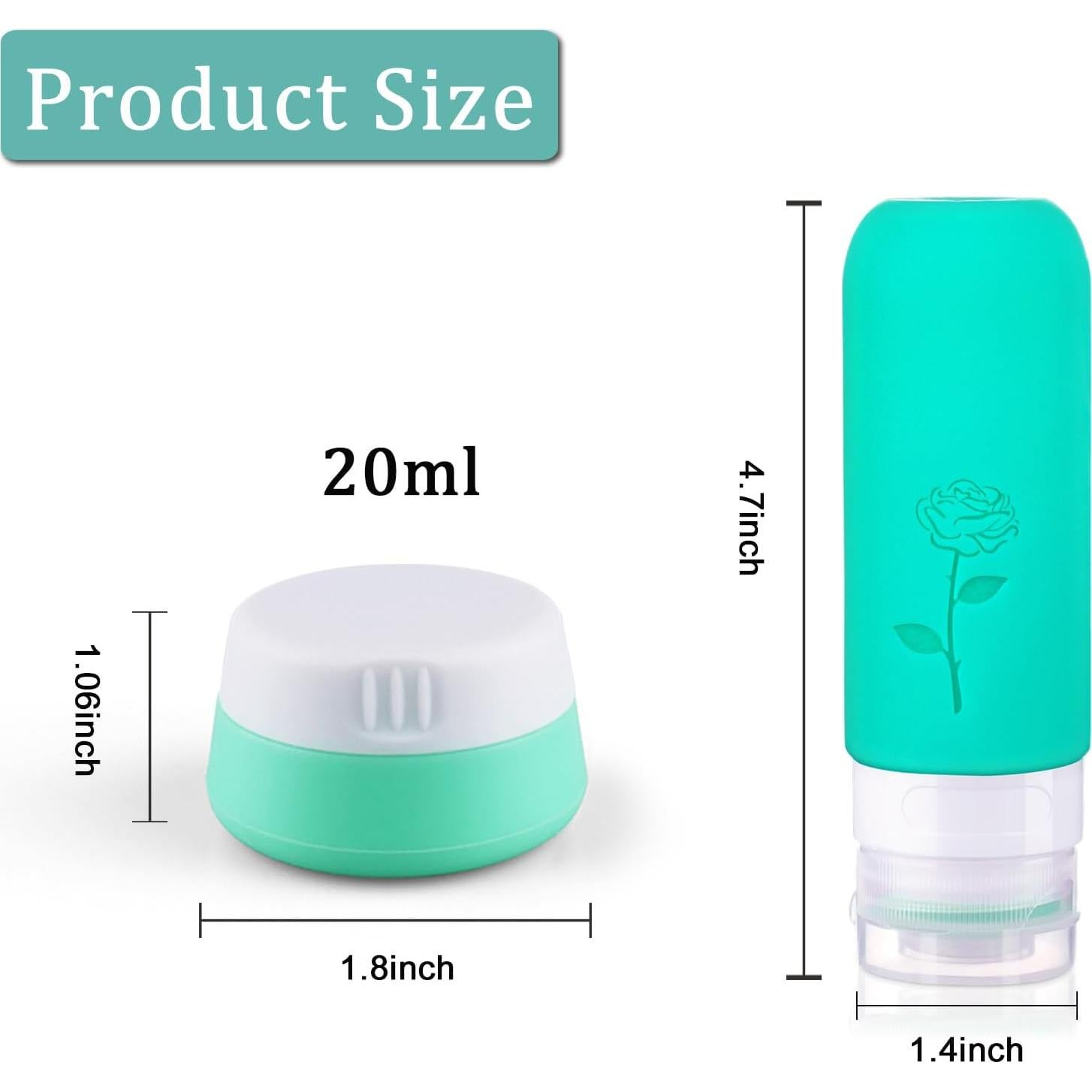 Set de Contenedores de Viaje Kitchen GIMS 3pcs Silicona 20ml