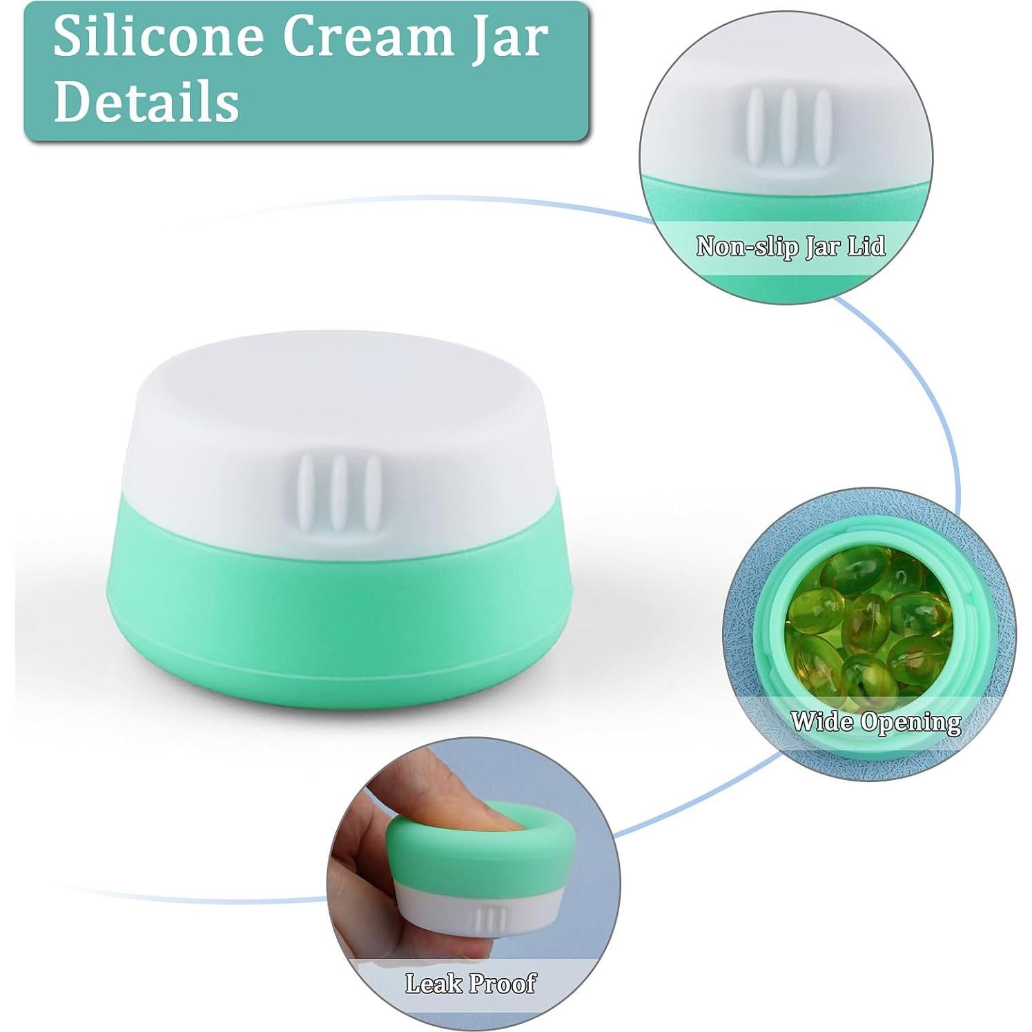 Set de Contenedores de Viaje Kitchen GIMS 3pcs Silicona 20ml