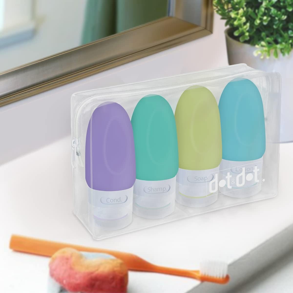 Botellas de Viaje a Prueba de Fugas Dot&Dot - 4 Piezas 37 ml