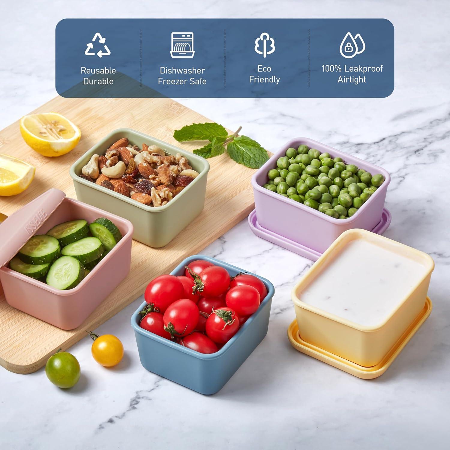 Contenedores de Silicona ISSEVE 8oz Reutilizables para Snacks