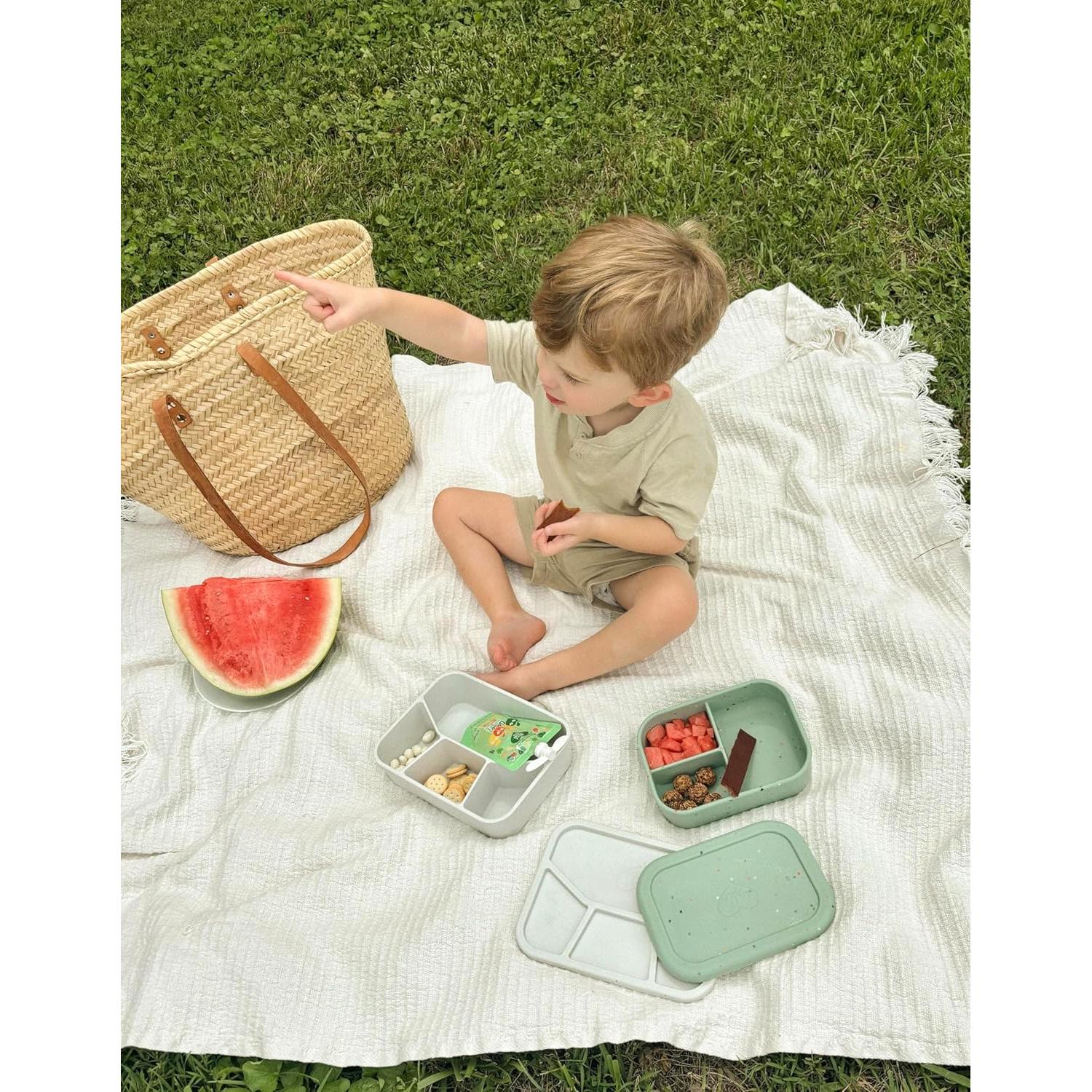 Caja Bento de Silicona Ullabelle Verde 0.45kg Apta Microondas