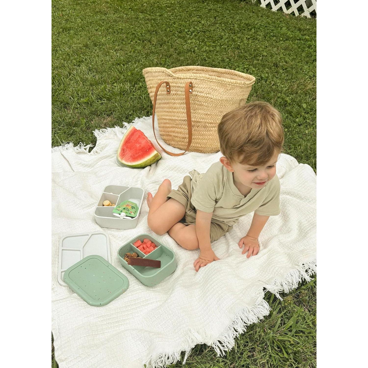 Caja Bento de Silicona Ullabelle Verde 0.45kg Apta Microondas