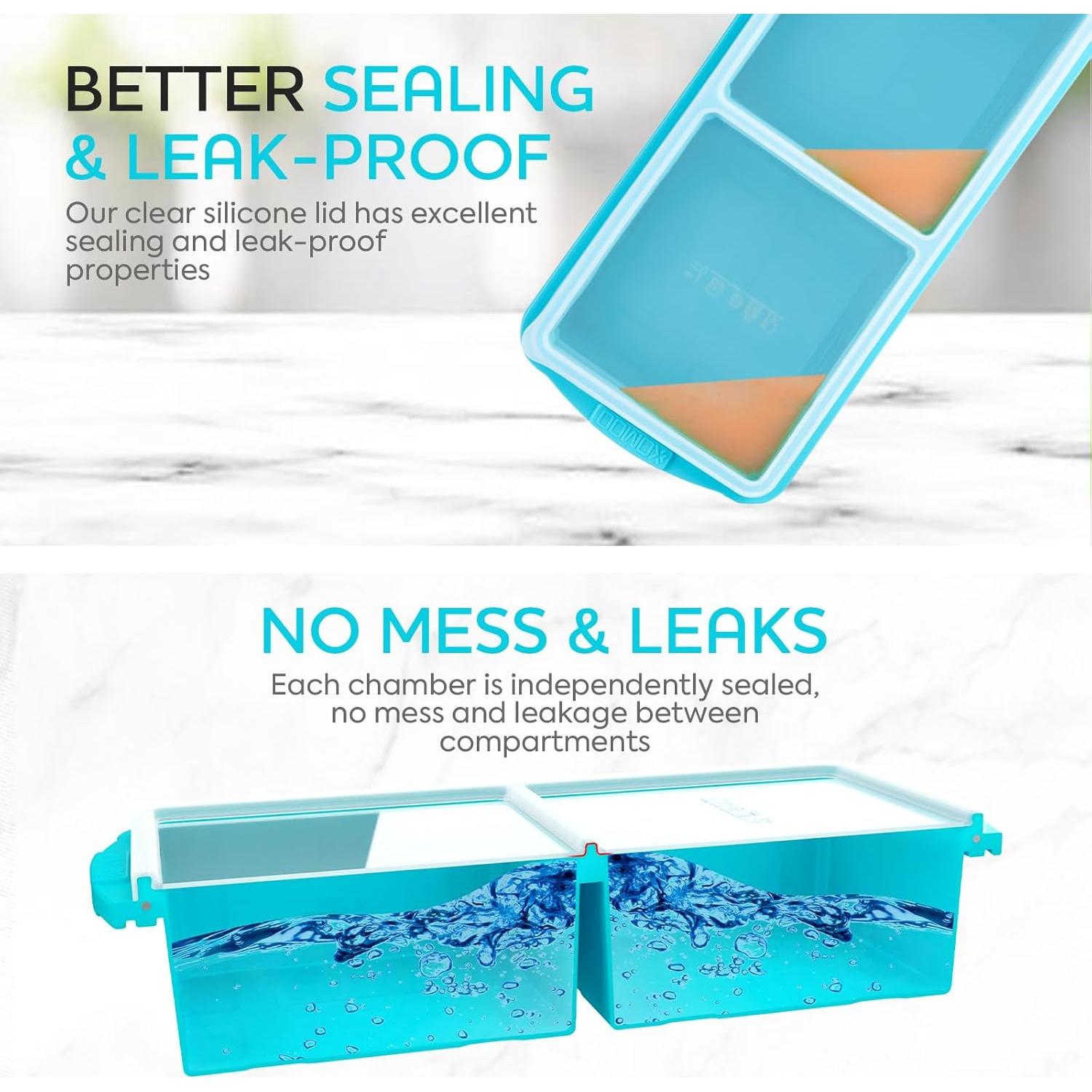 Bandeja de Congelador de Silicona Xomoo 2 Tazas - 4 Cubos 500ml