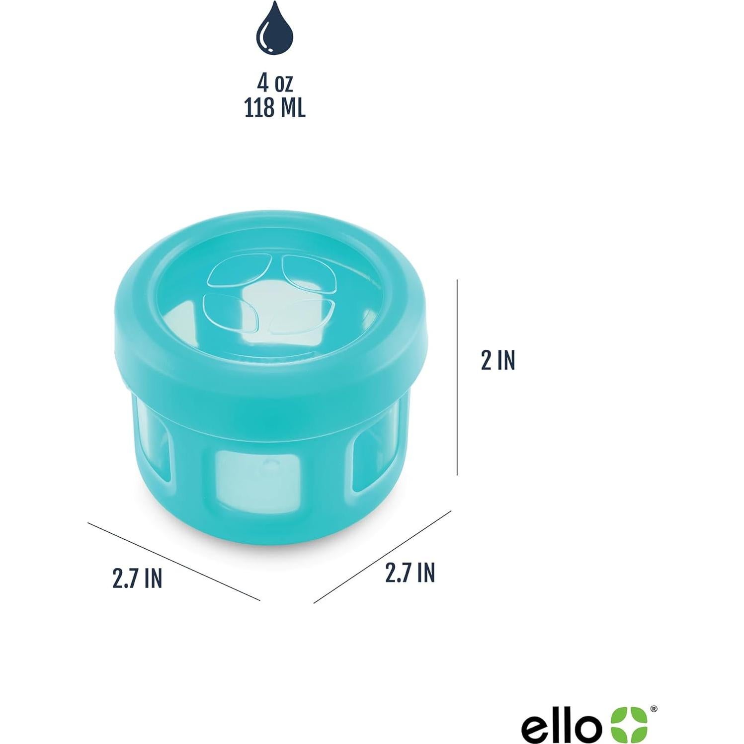 Contenedores de Condimentos Reutilizables Ello 4oz 4 Piezas