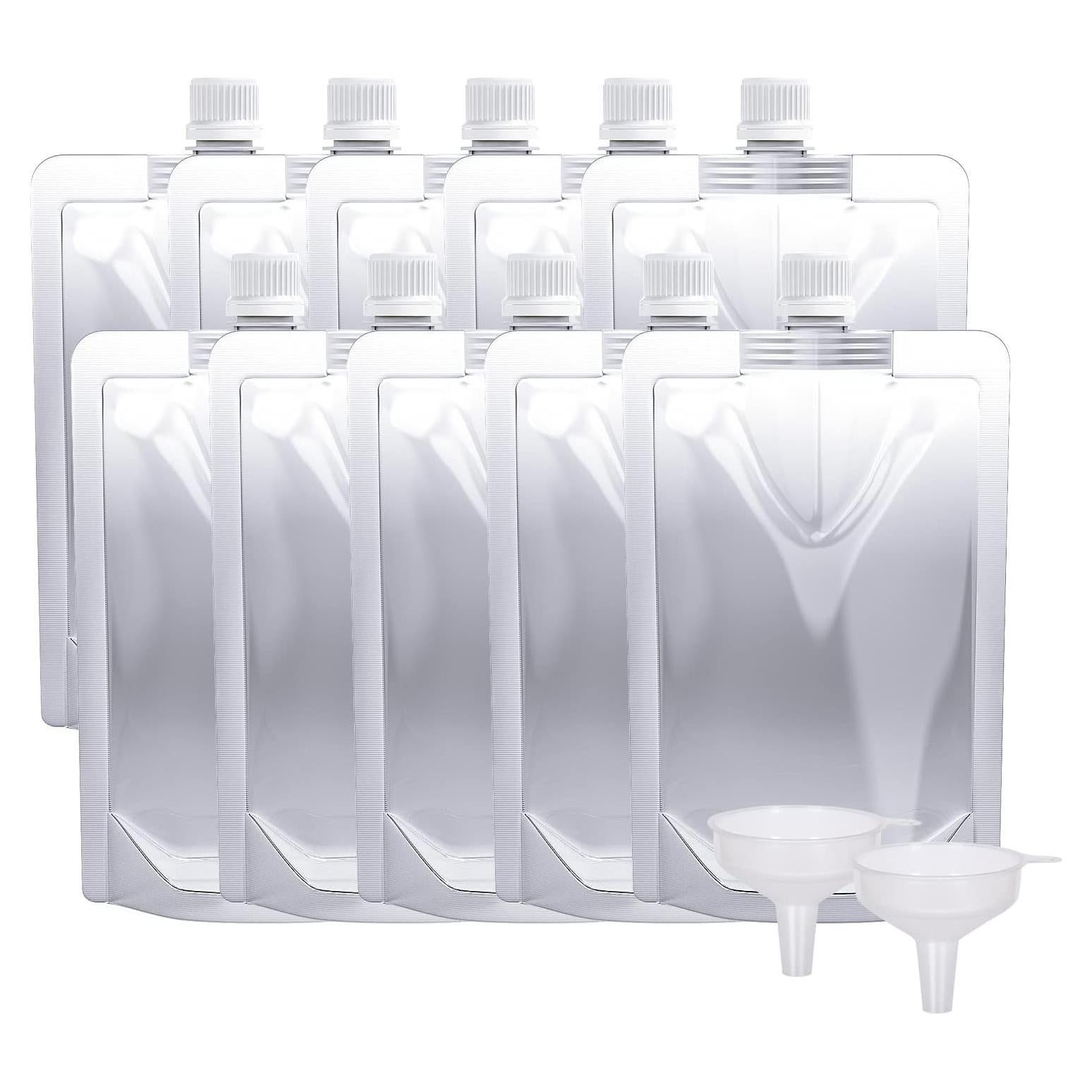 Botellas de Plástico Keon 237ml - 10 Pcs + 2 Embudos