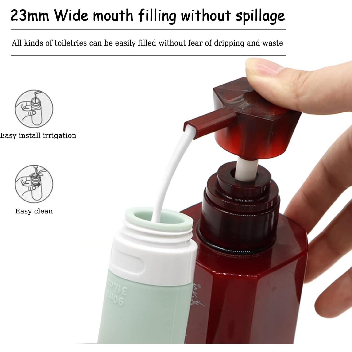 Juego de Botellas de Silicona BetterJonny 4 Pcs 89.8 ml Viaje