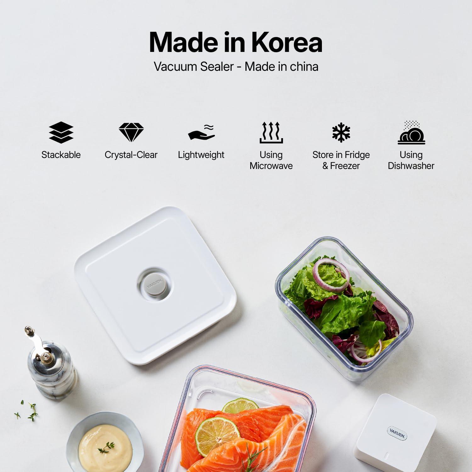Contenedor de Almacenamiento Hermético VAKUEN 3pcs 0.8L