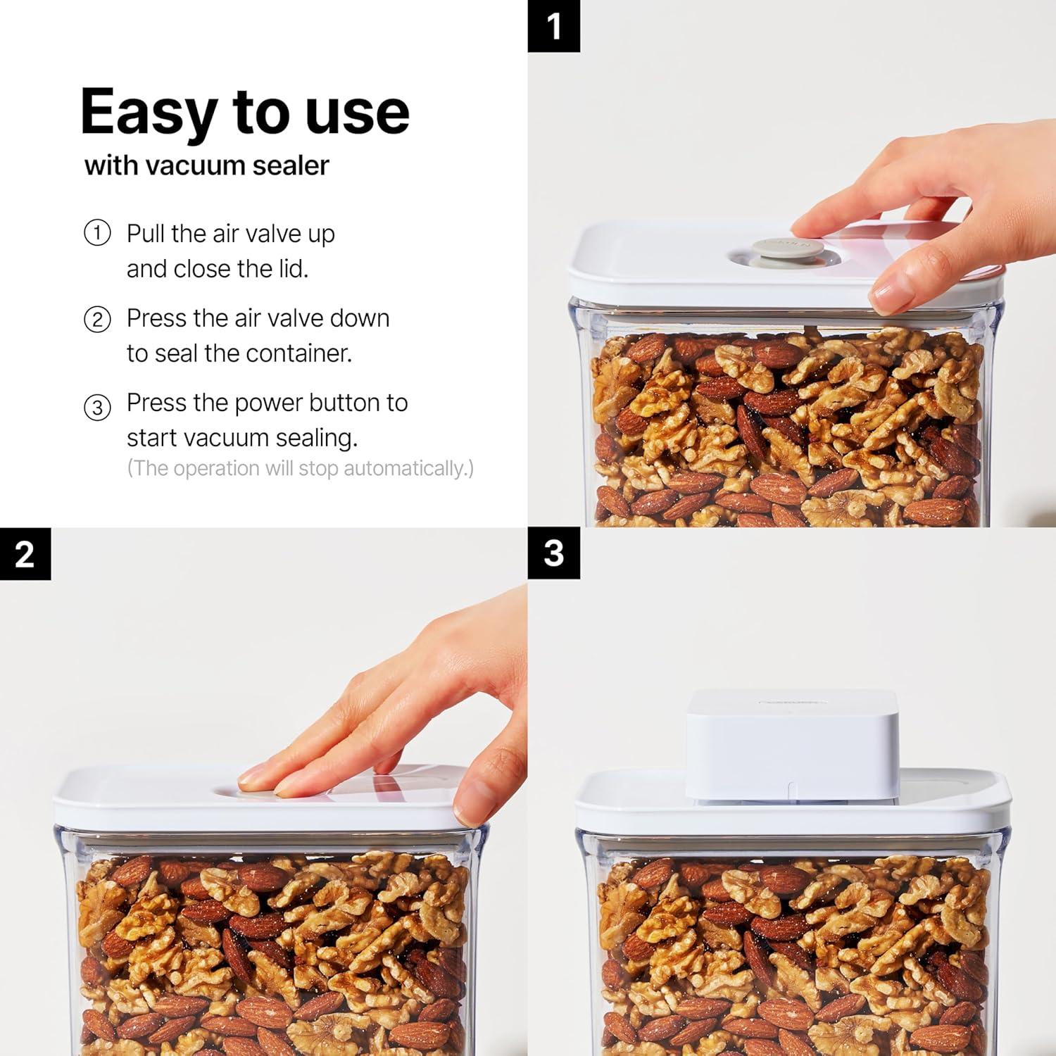 Contenedor de Almacenamiento Hermético VAKUEN 3pcs 0.8L