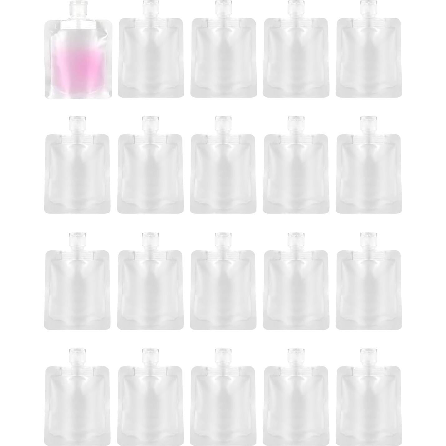 Set de 20 Bolsas de Líquido de Viaje EORTA 30ml a Prueba de Fugas