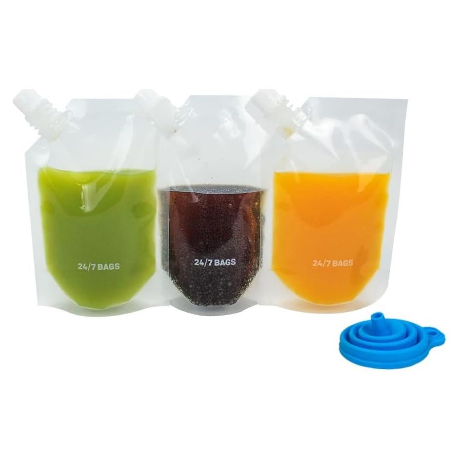 BOLSAS 24/7 - Paquete de 50 Bolsas Desechables 8 oz con Tapa