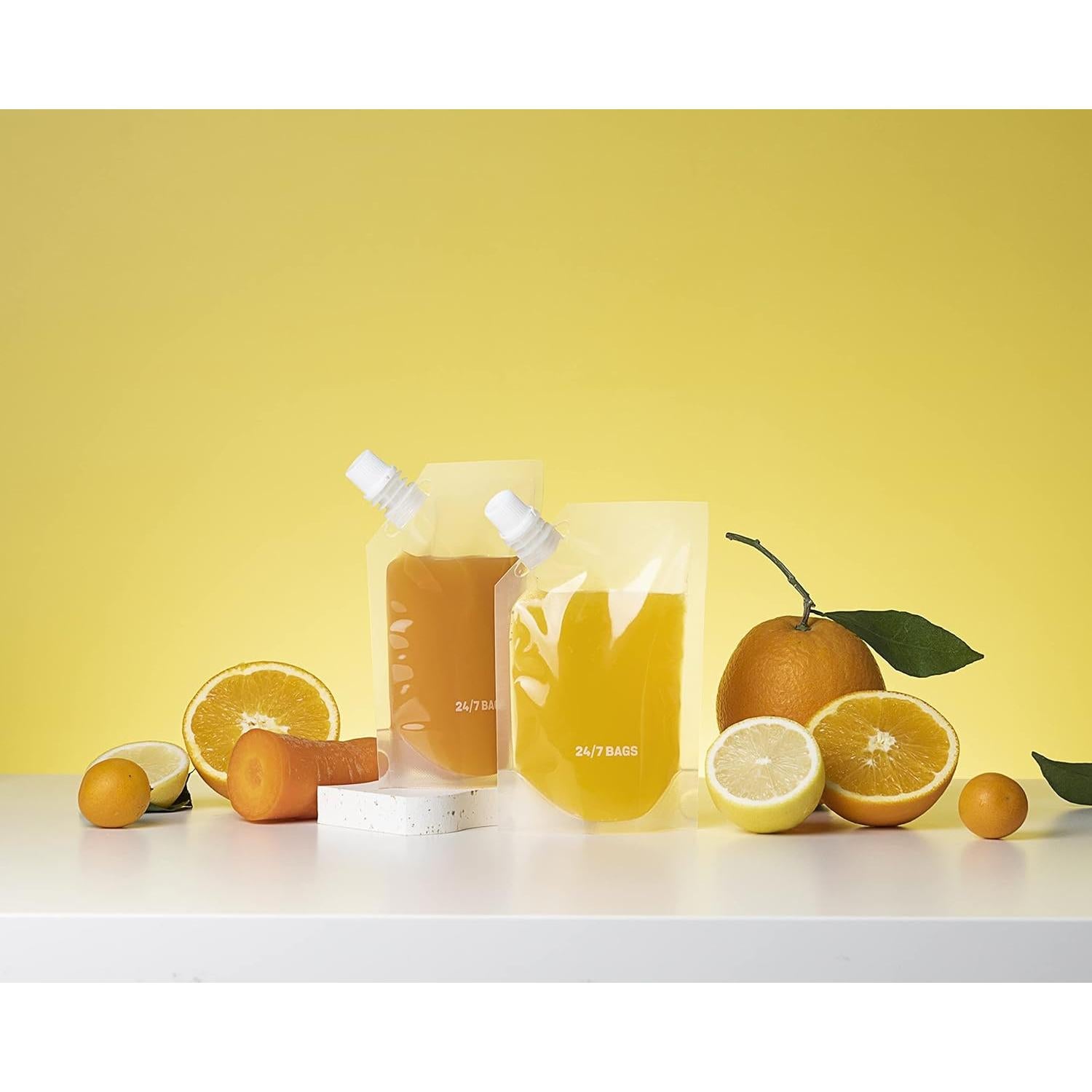 BOLSAS 24/7 - Paquete de 50 Bolsas Desechables 8 oz con Tapa