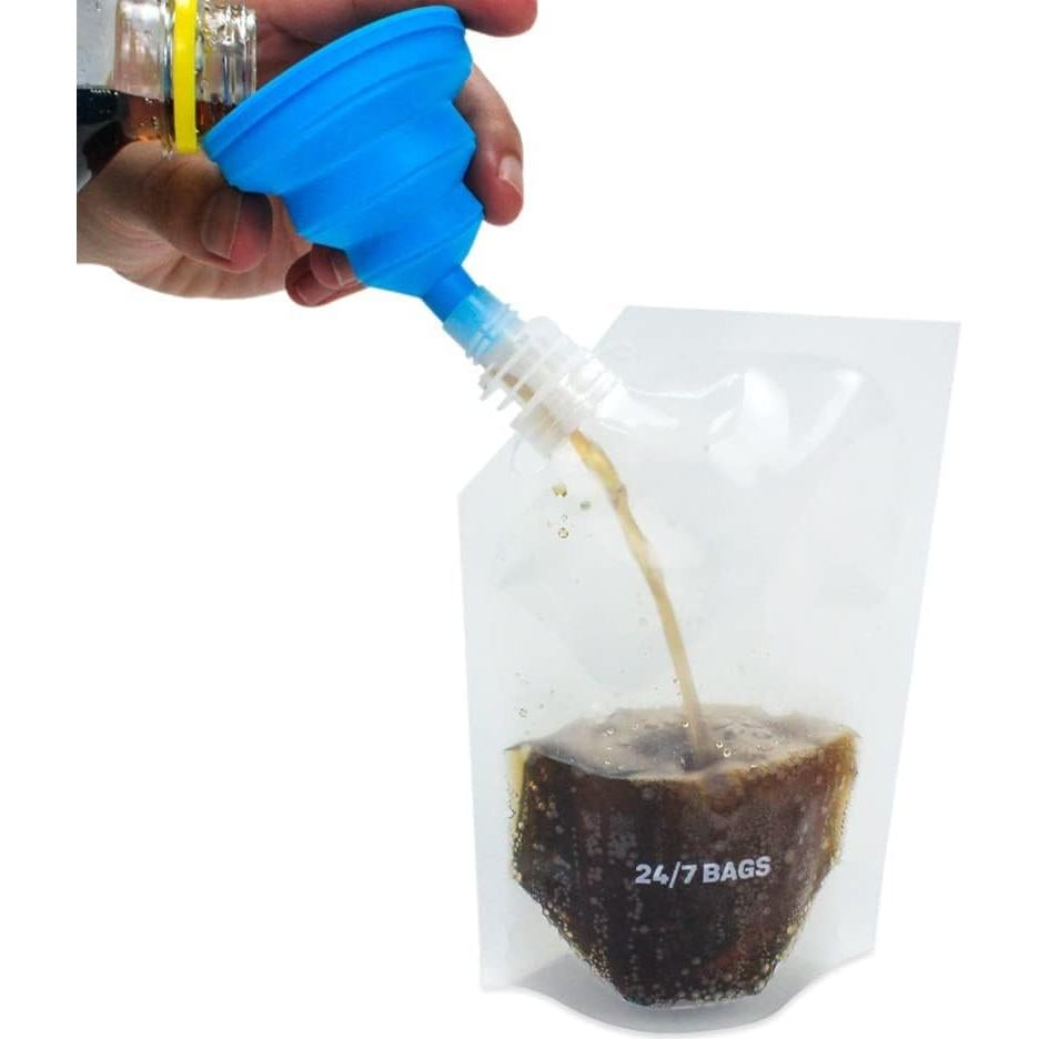 BOLSAS 24/7 - Paquete de 50 Bolsas Desechables 8 oz con Tapa