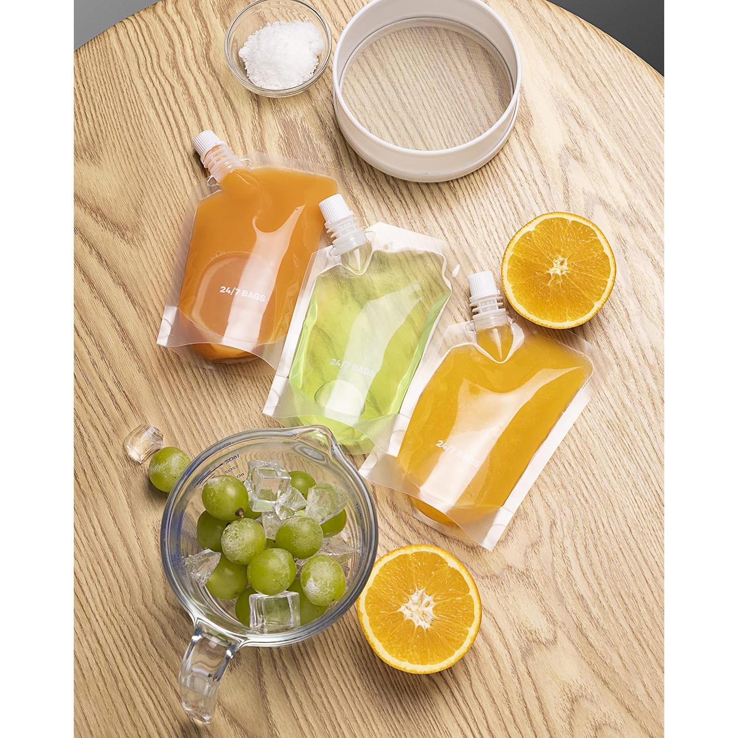 BOLSAS 24/7 - Paquete de 50 Bolsas Desechables 8 oz con Tapa