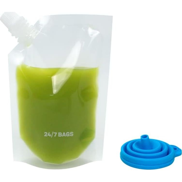 BOLSAS 24/7 - Paquete de 50 Bolsas Desechables 8 oz con Tapa