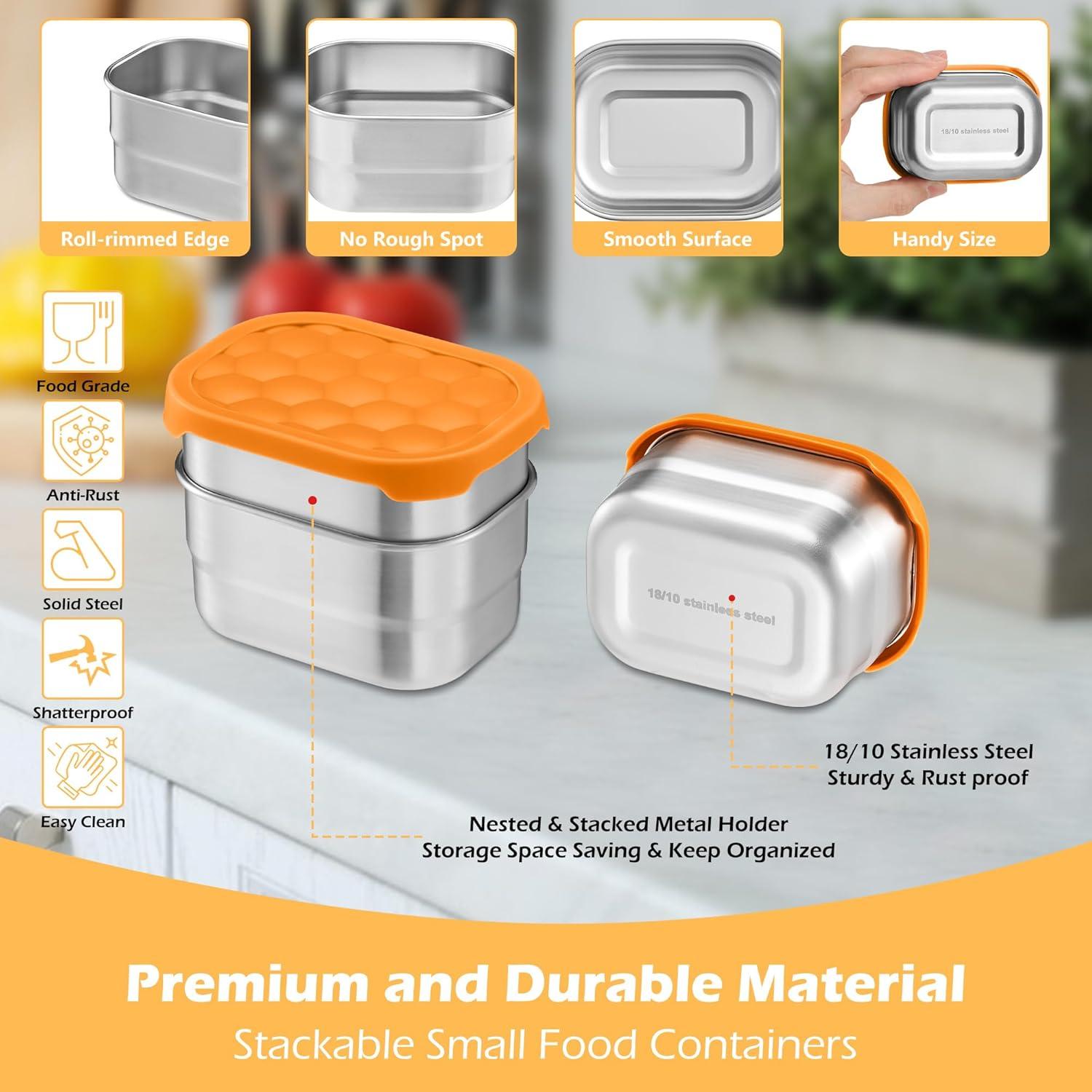 Contenedores de Aperitivos E-far Acero Inoxidable 3 Piezas 230ml