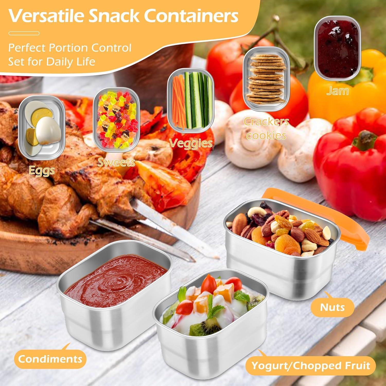 Contenedores de Aperitivos E-far Acero Inoxidable 3 Piezas 230ml