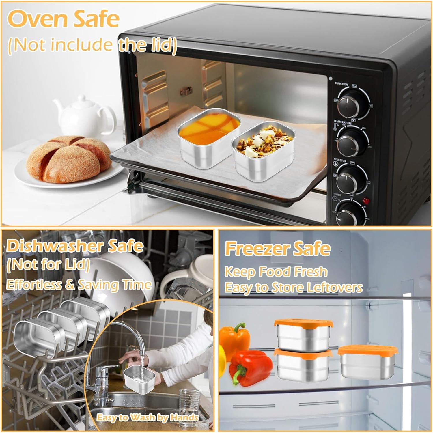 Contenedores de Aperitivos E-far Acero Inoxidable 3 Piezas 230ml