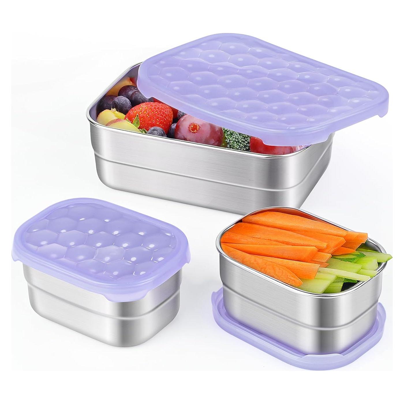 Contenedores de Almuerzo Tanjiae Acero Inoxidable 3 en 1 25oz