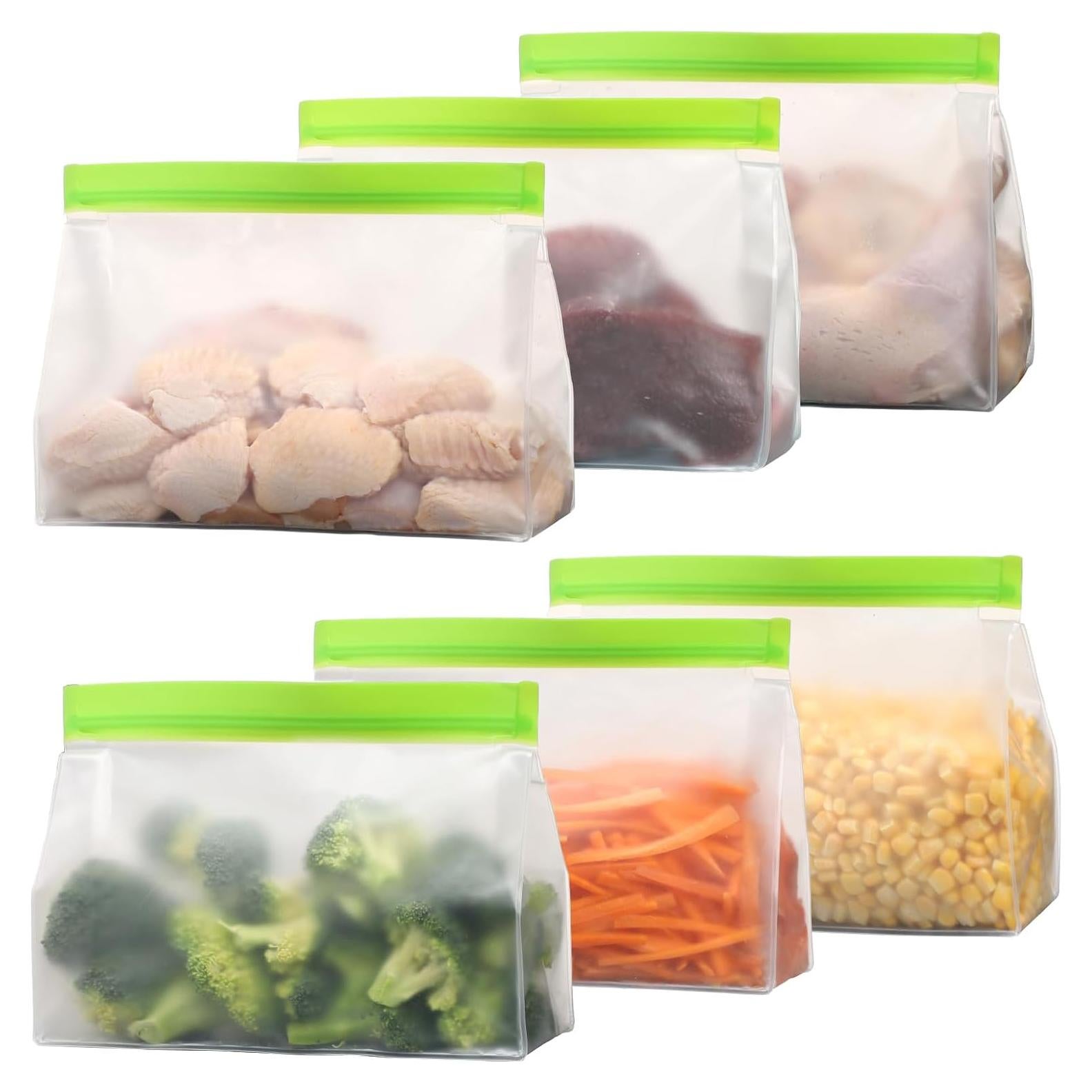 Bolsas de Congelador Reutilizables iSPECLE 6 Unidades Verde