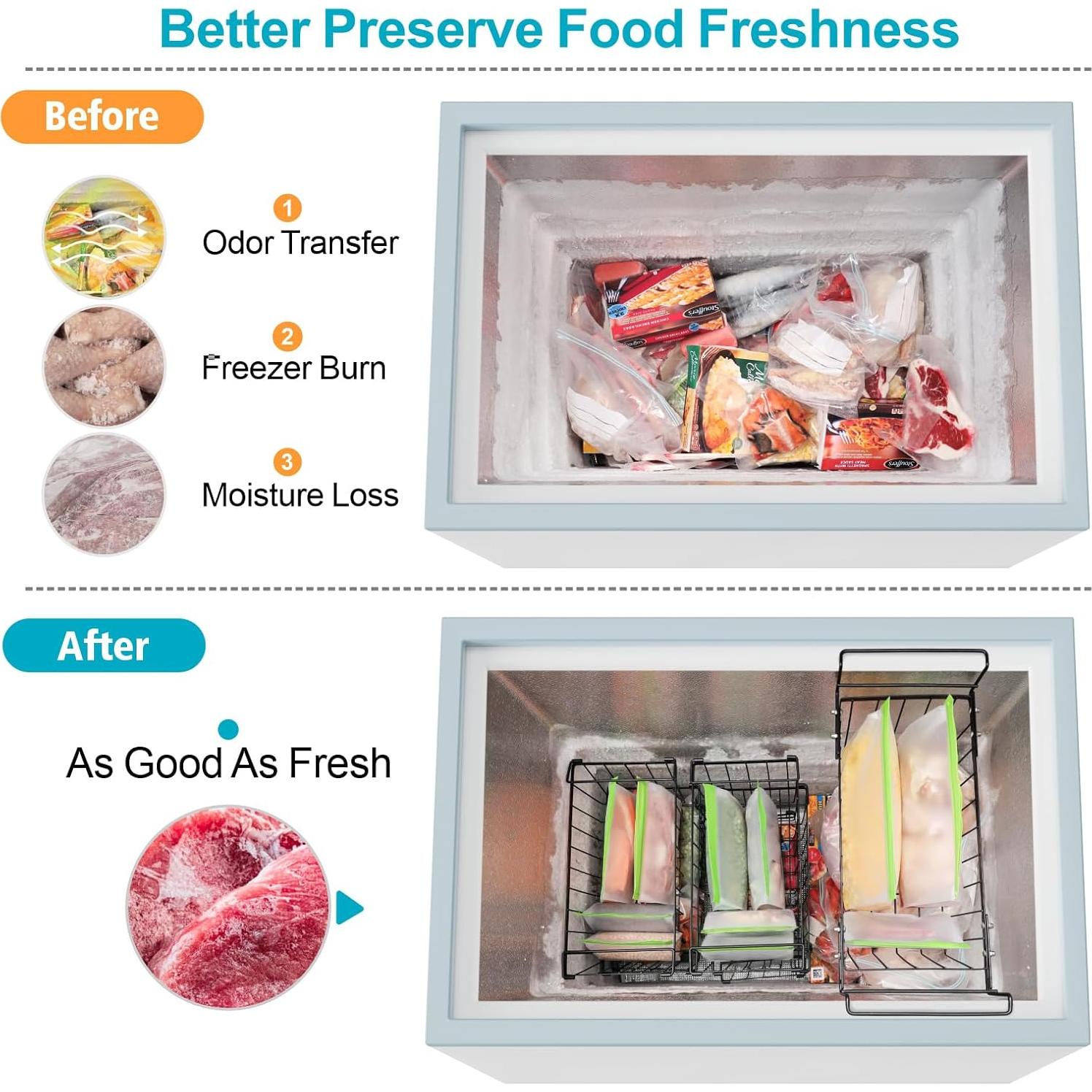 Bolsas de Congelador Reutilizables iSPECLE 6 Unidades Verde