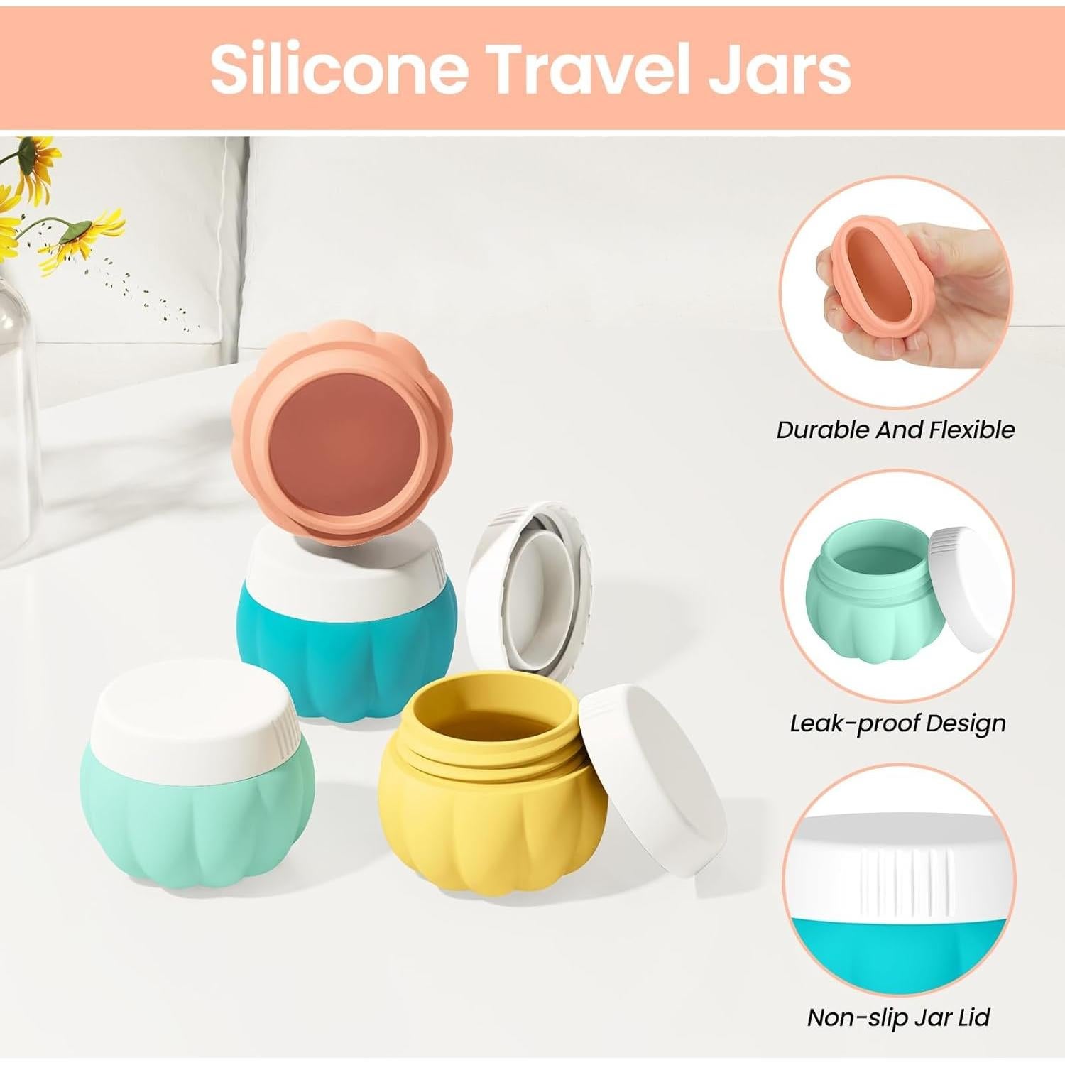 Contenedores de Viaje Redfly 4 Piezas Silicona Aprobados TSA