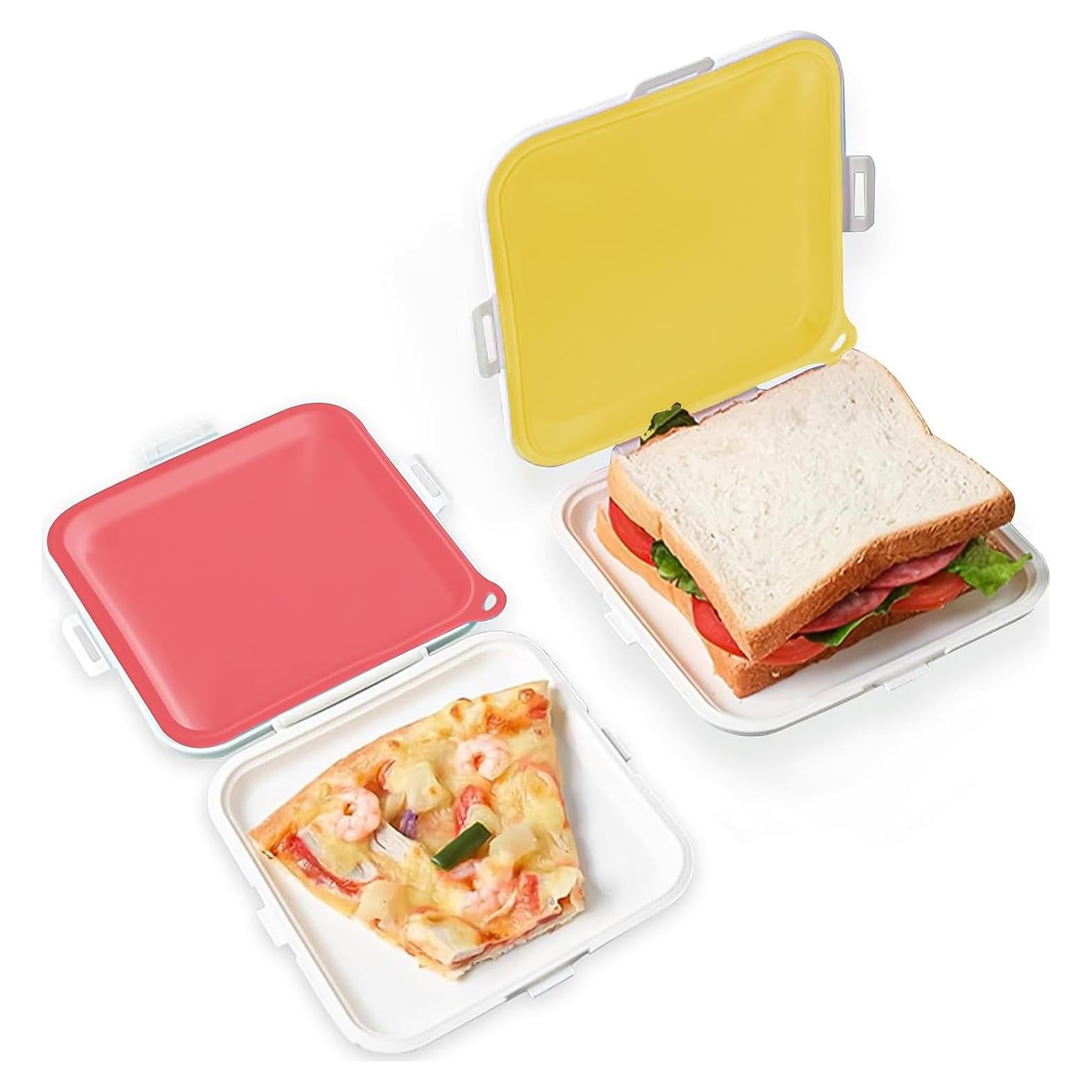 Contenedores de Sándwich MdakeGo 16x16 cm Silicona 2 Piezas