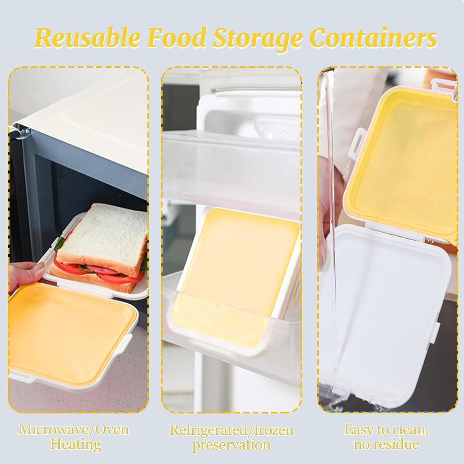 Contenedores de Sándwich MdakeGo 16x16 cm Silicona 2 Piezas