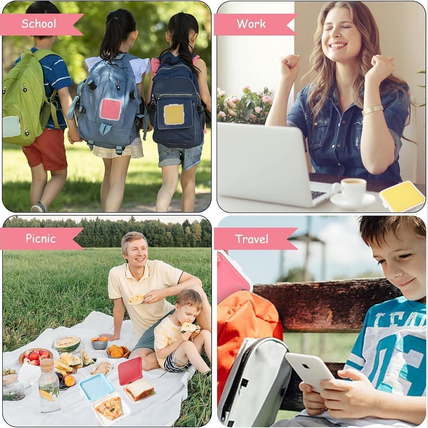 Contenedores de Sándwich MdakeGo 16x16 cm Silicona 2 Piezas