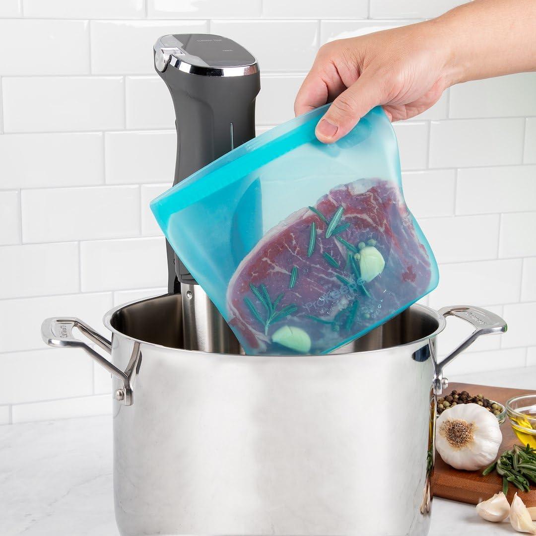 Bolsa de Silicona Reutilizable ProKeeper Grande 355ml Turquesa