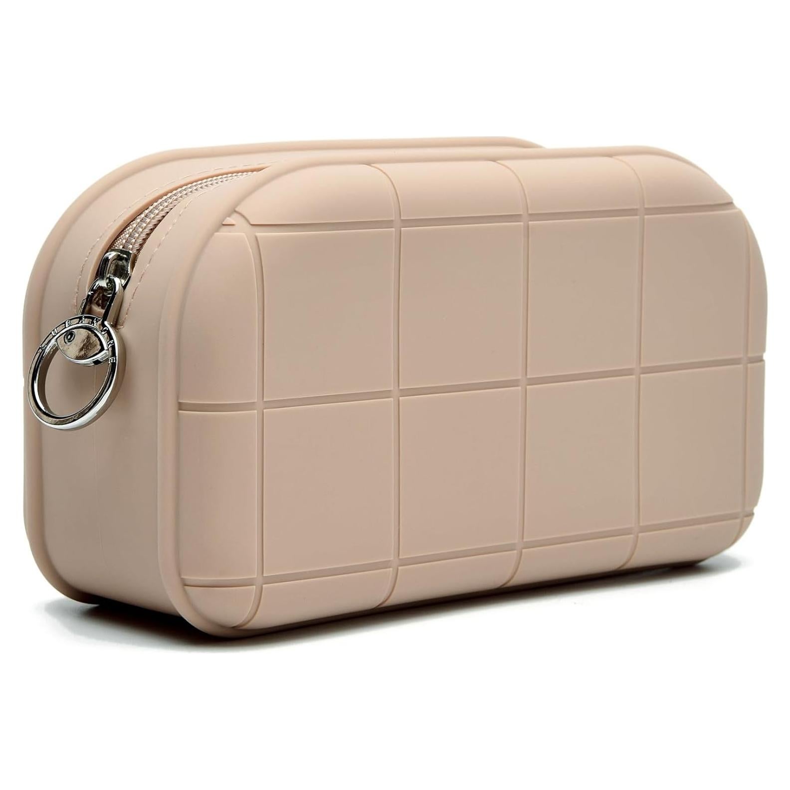 Bolsa de Maquillaje de Silicona Caqui 2 Organizador de Viaje