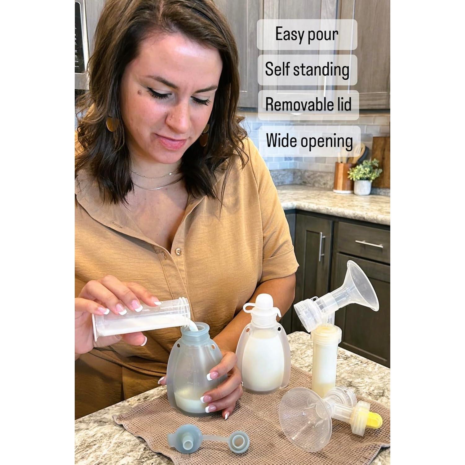 Bolsas de Almacenamiento de Leche Materna Silicona 120ml - 3 Piezas
