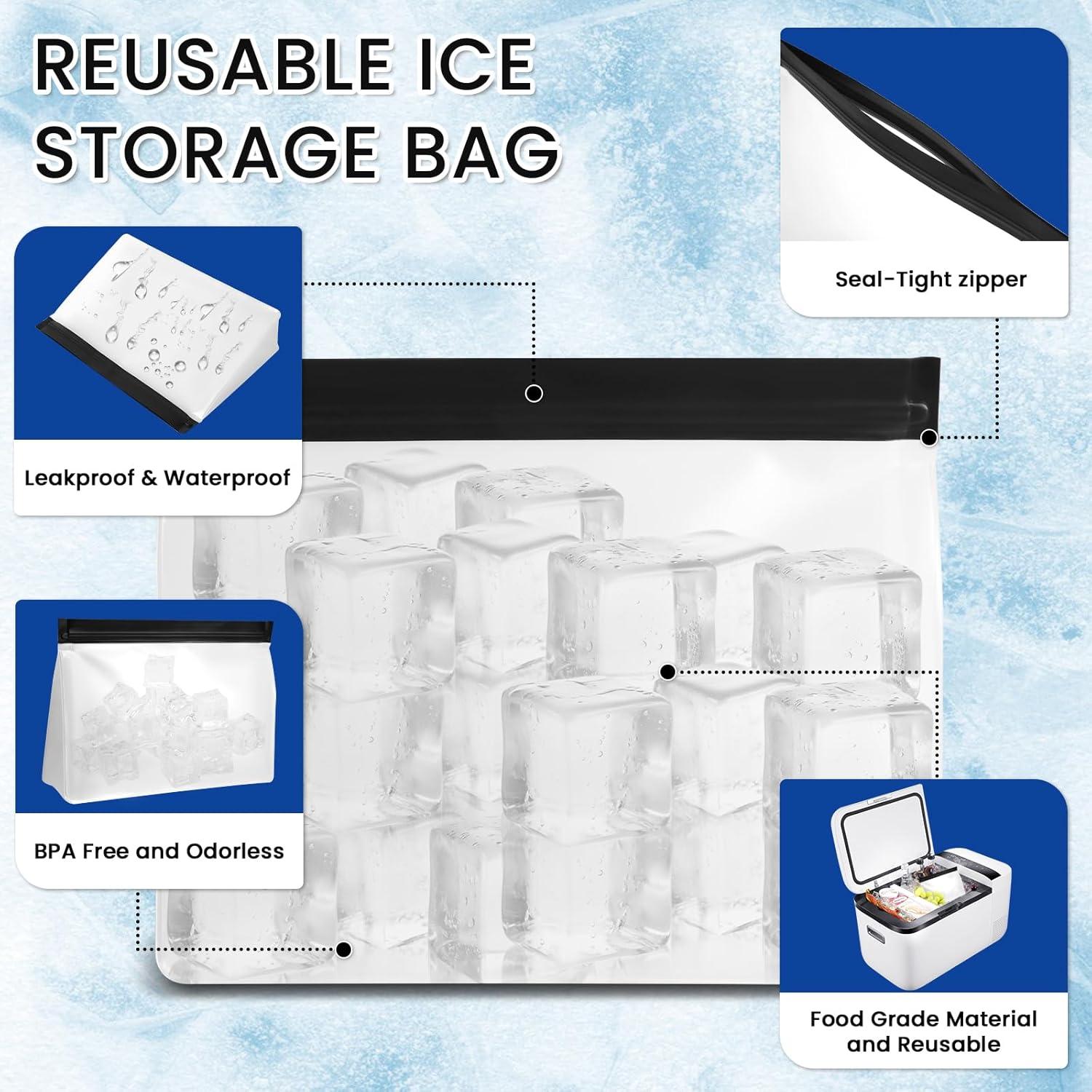 Paquete de 2 Bolsas de Almacenamiento de Hielo diatomiteco 25.4x17.8cm