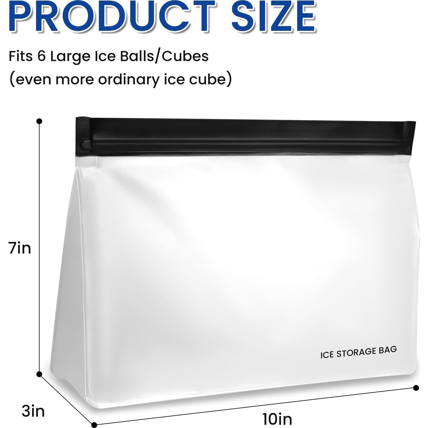 Paquete de 2 Bolsas de Almacenamiento de Hielo diatomiteco 25.4x17.8cm