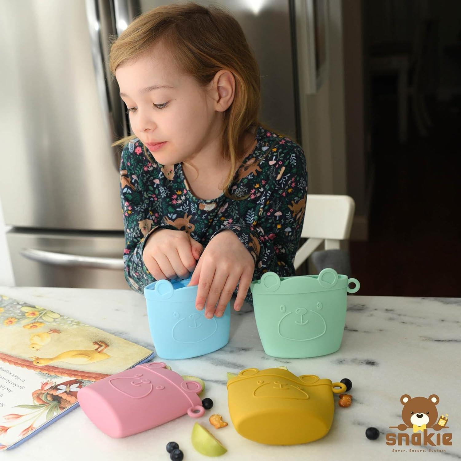 Bolsa de Snack de Silicona Snakie Azul Bebé 100% Reutilizable