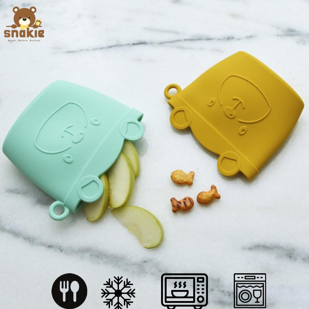 Bolsa de Snack de Silicona Snakie Azul Bebé 100% Reutilizable