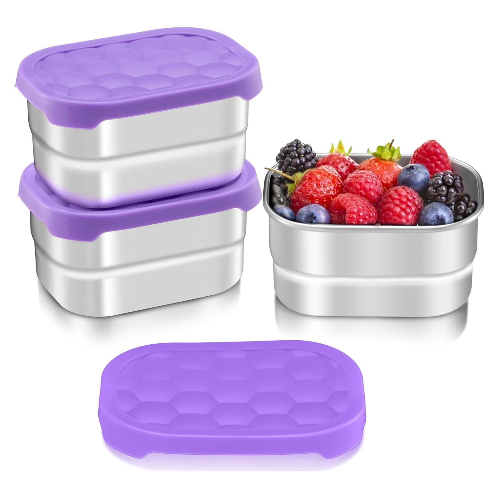 Contenedores de Aperitivos HaWare 8oz Acero Inoxidable 3 Pzs