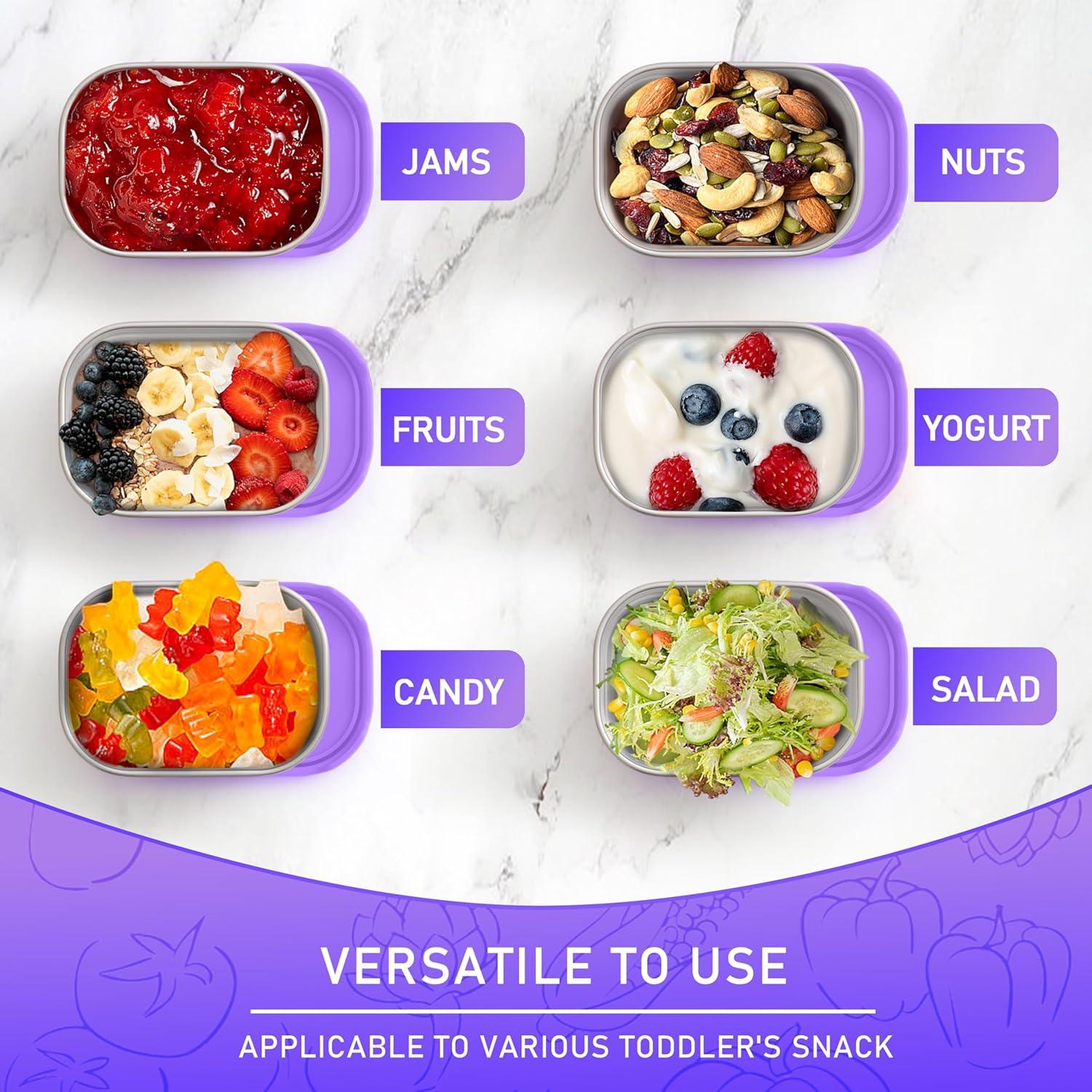 Contenedores de Aperitivos HaWare 8oz Acero Inoxidable 3 Pzs