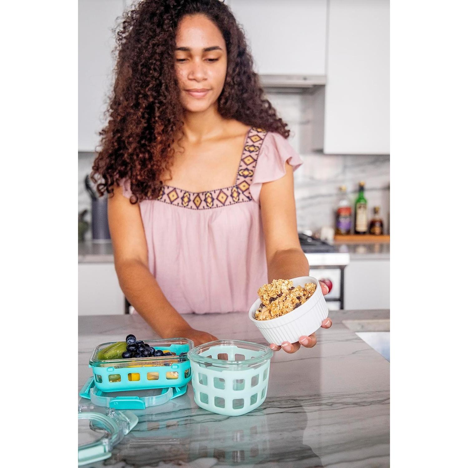 Contenedor de Almacenamiento de Alimentos Ello DuraGlass 2 Tazas Yucca