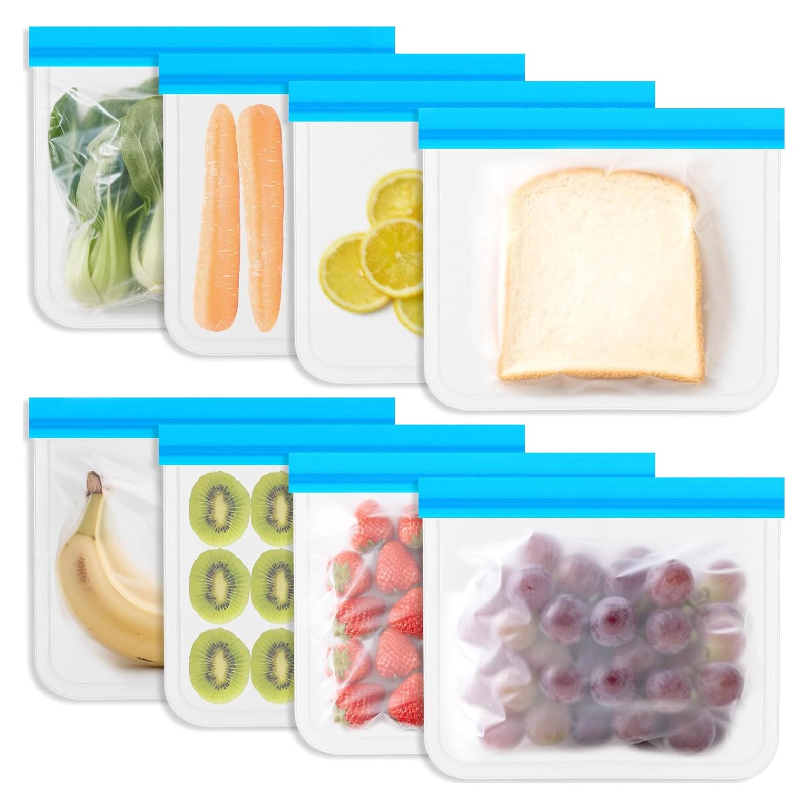 Bolsas de Almacenamiento Reutilizables JSVSLTD - Paquete de 8