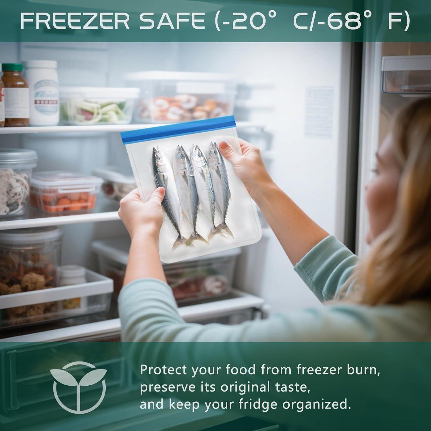 Bolsas de Almacenamiento Reutilizables JSVSLTD - Paquete de 8